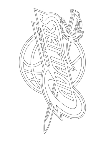 Cleveland Cavaliers Logo  Coloring Page